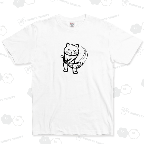 剣道ねこ ベーシックTシャツ(5.0オンス)