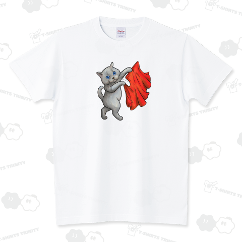 ひらりっ!闘牛ネコ スタンダードTシャツ(5.6オンス)