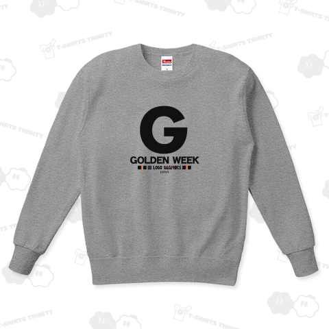 ゴールデンウィークTシャツ黒文字(ロゴTシャツ)