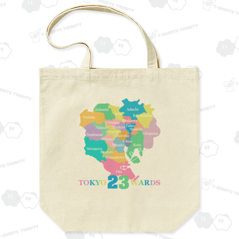 東京23区Tシャツ英語 地図勉強