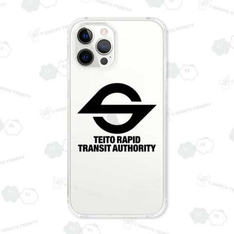 TEITO RAPID TRANSIT AUTHORITY 帝都高速度交通営団(営団地下鉄)黒ロゴ{電車 乗り物 JR flag 可愛い Tシャツ 模様 交通 日本 文字 柄 記号 線 マーク
