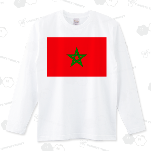 モロッコ--Morocco--{国旗・世界・かわいい・カワイイ・可愛い・Tシャツ・シンプル・カラフル・イラスト・デザイン・ロゴ・地図・模様・地球・サッカー・sports・柄・記号・線・フラッグ