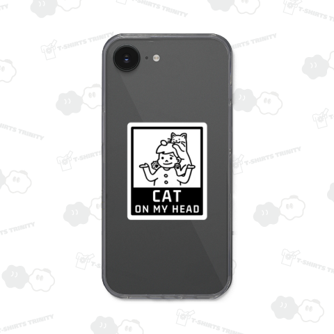 猫が頭に乗ってます(ブラック)