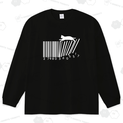 バーコードと黒猫(ホワイト)