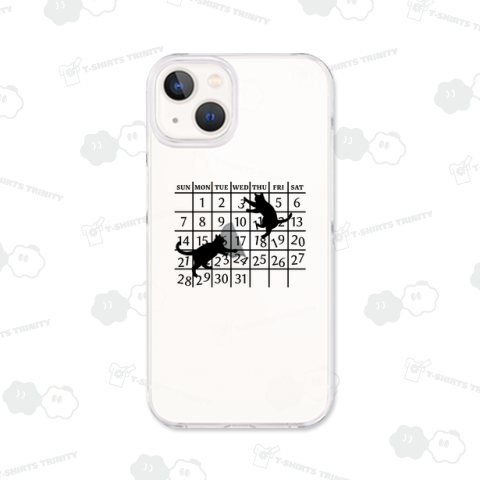 カレンダーと黒猫(ブラック)