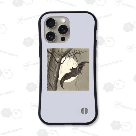 満月の哀れなコウモリたち 小原古邨 1900～1936「切り抜き」