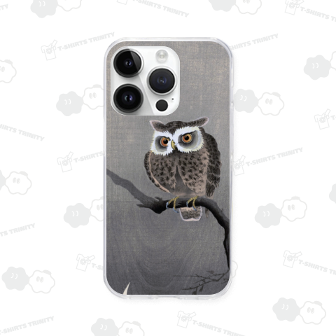 三日月と梟 小原古邨