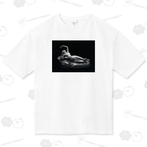 シャルル・オーギュスト・フレイキン作「横たわるプシュケ」の彫刻(1851年、匿名)。