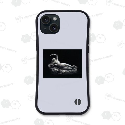 シャルル・オーギュスト・フレイキン作「横たわるプシュケ」の彫刻(1851年、匿名)。