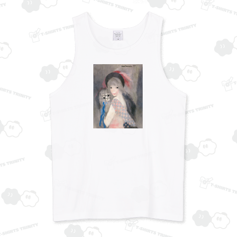 犬をつれた若い女 [マリー・ローランサン, 1921年