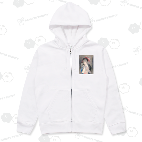 犬をつれた若い女 [マリー・ローランサン, 1921年