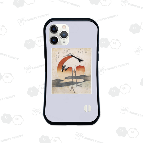 初日の出を拝む鶴、魚屋北渓、1821年頃