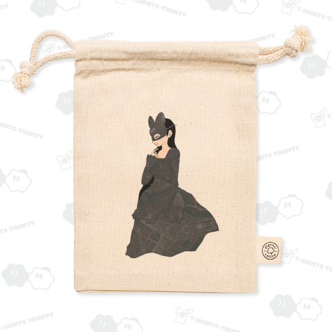 BLACK オーガニックコットン巾着S