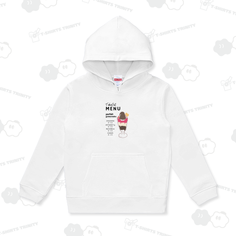 (メニュー表イチゴ)ごめん寝、ねこパフェ