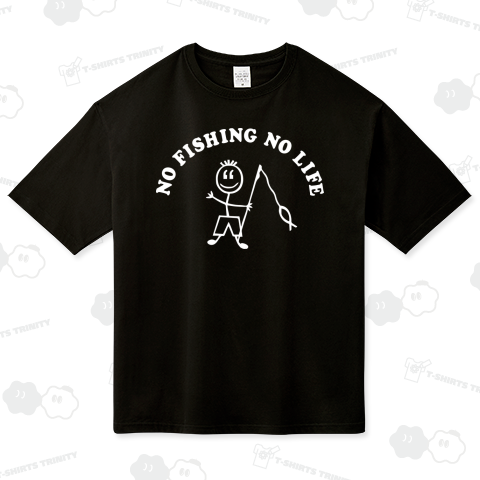 No Fishing No Life Black