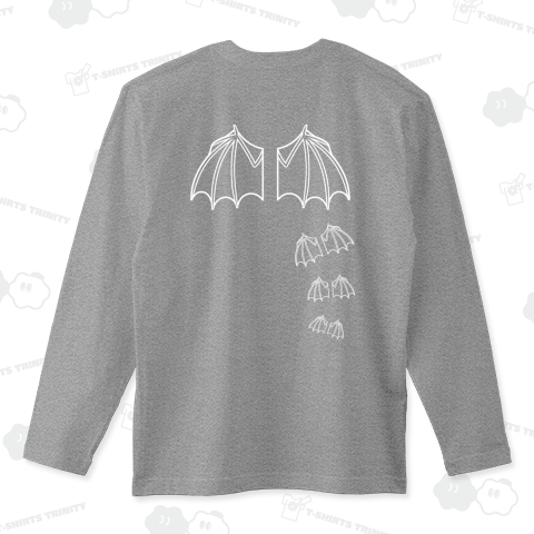 コウモリのはね・白・背面