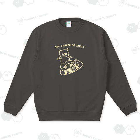 スケートボードをするブタ(淡色線)