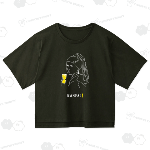 名画 × BEER(真珠の耳飾りの少女)白線画