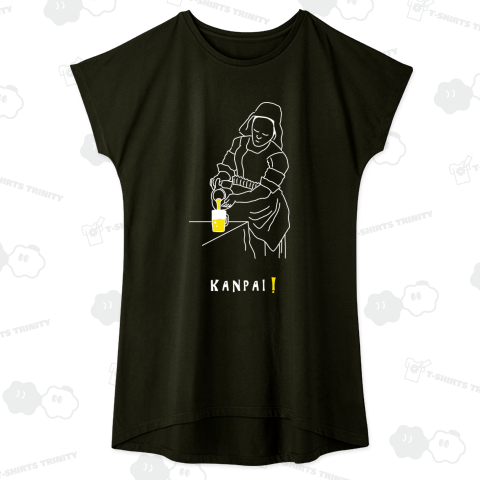 名画 × BEER(牛乳を注ぐ女)白線画