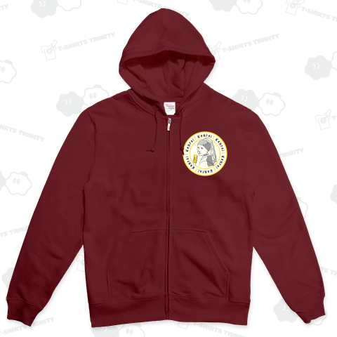 名画 × BEER(真珠の耳飾りの少女)ワッペン風