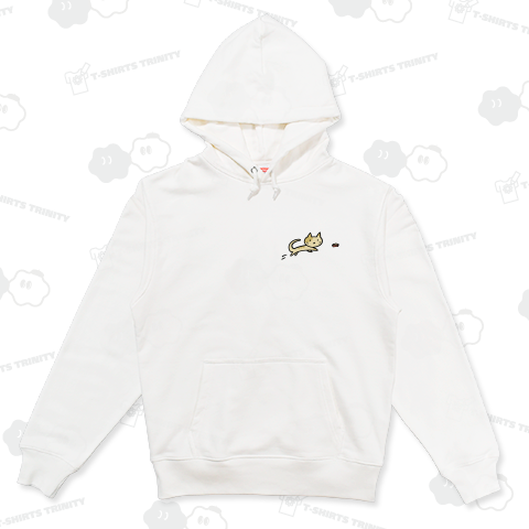 ごはんを見つけたネコ