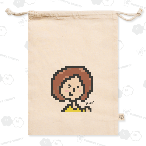 ドット絵の女の子 Wink(イエロー)