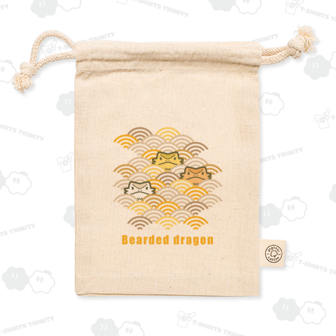 フトアゴヒゲトカゲと和柄