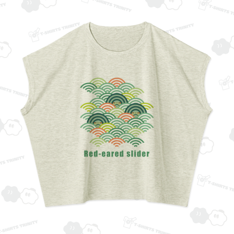 ミシシッピアカミミガメと和柄