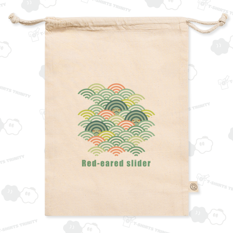 ミシシッピアカミミガメと和柄