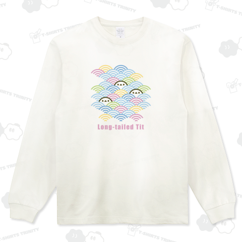 シマエナガと和柄