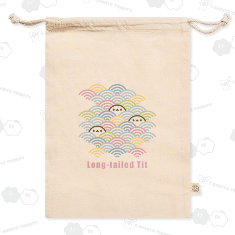 シマエナガと和柄