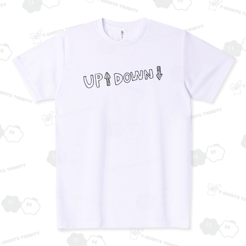 アップダウン(UP↑DOWN↓)の手描き文字