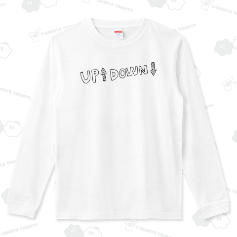 アップダウン(UP↑DOWN↓)の手描き文字