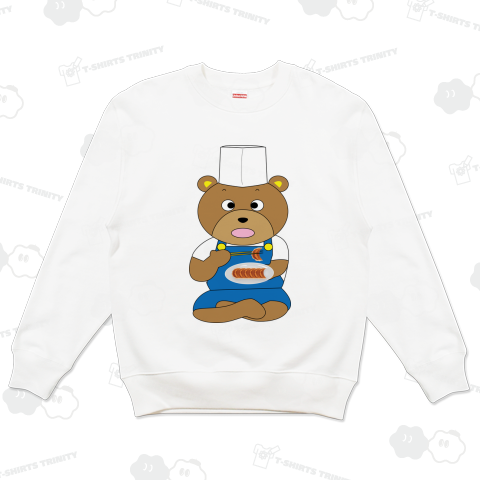 餃子を食べているくまちゃん