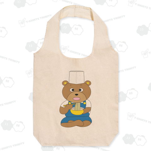 ラーメンを食べているくまちゃん