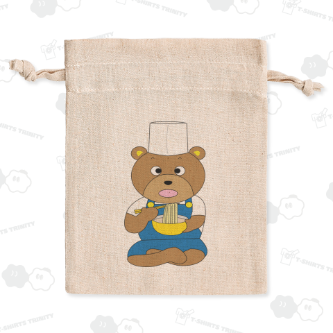 ラーメンを食べているくまちゃん