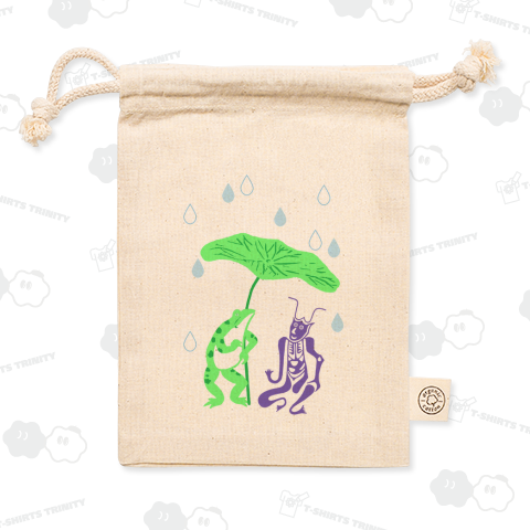 角大師とカエルの相合傘