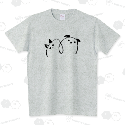 ネコとイヌ スタンダードTシャツ(5.6オンス)