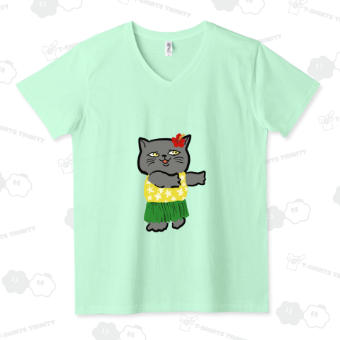 フラダンサーネコ【背景無】