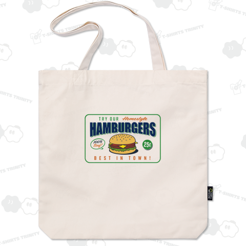 サインシリーズ/ハンバーガーtype-B[枠緑/前面プリント]