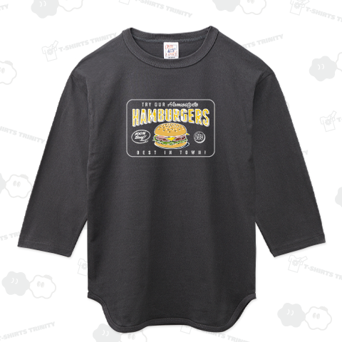 サインシリーズ/ハンバーガーtype-B[かすれ枠白/前面プリント]