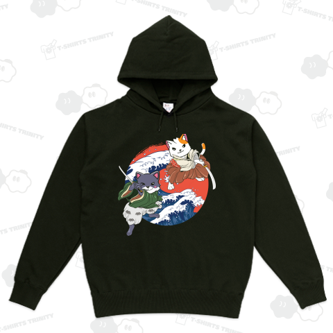 Cute Cat Ninja Shinobi Samurai with Swords