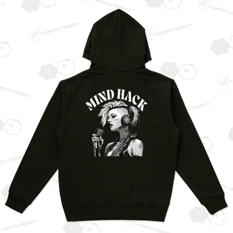 サイバーパンク 歌う少女 両面プリント MIND HACK ロゴ入り