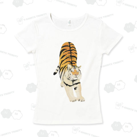 伸びをするトラ