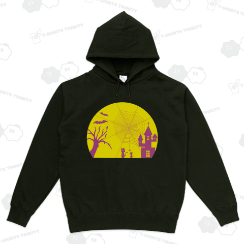 月夜のハロウィンシルエット