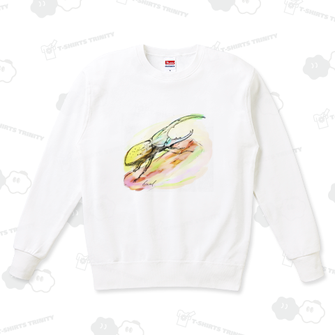 水彩画のヘラクレスオオカブトTシャツ