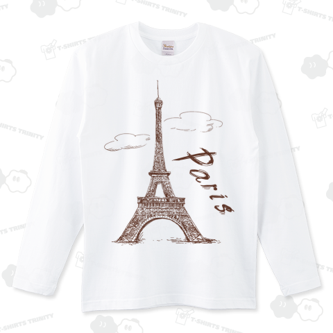 Eiffel Tower ・エッフェル塔   <パリ フランス 風景 絵 アート art イラスト 女性 子供>