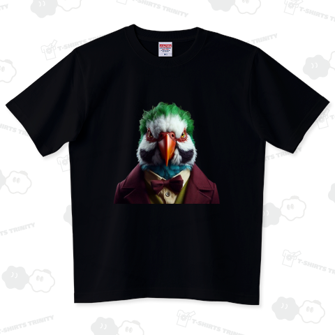 「ピエロのコスプレをした鳥」