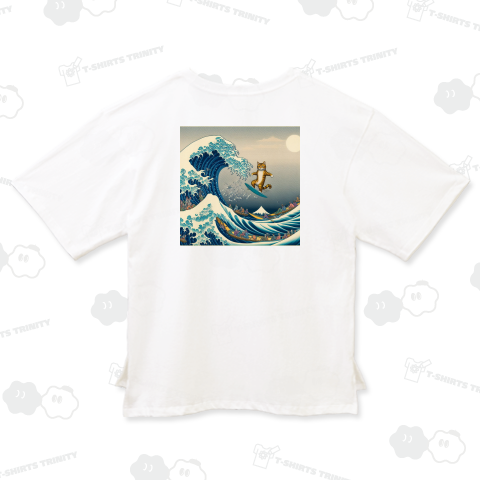 パロディアート「ネコの達人サーファー」バックプリント