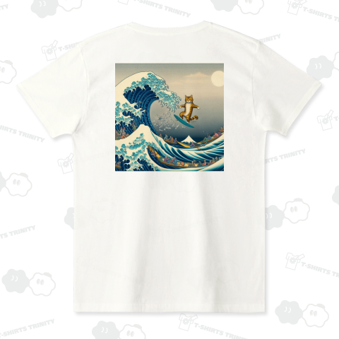 パロディアート「ネコの達人サーファー」バックプリント